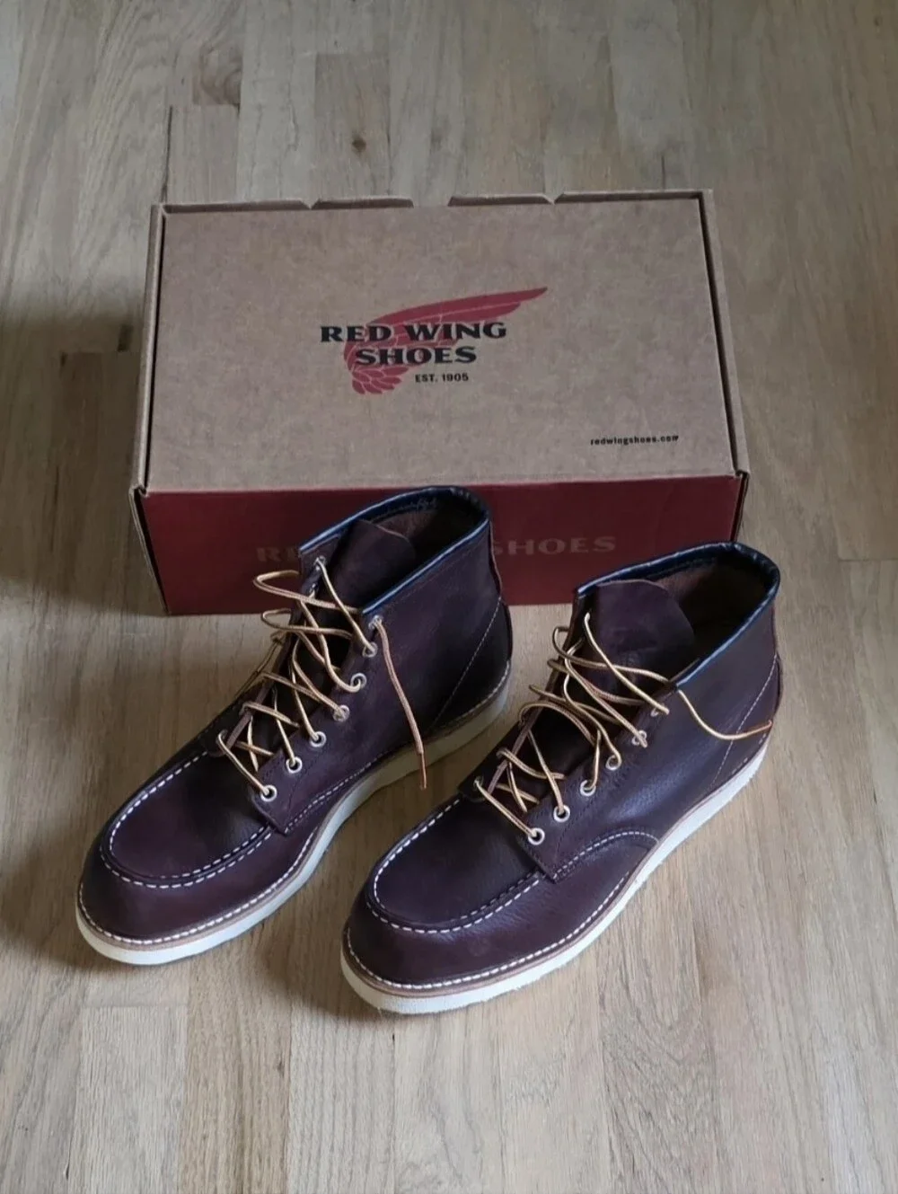 BNIB Red Wing 8138 Classic Moc Toe Boots Briar Oil Slick Leather Men's 9.5